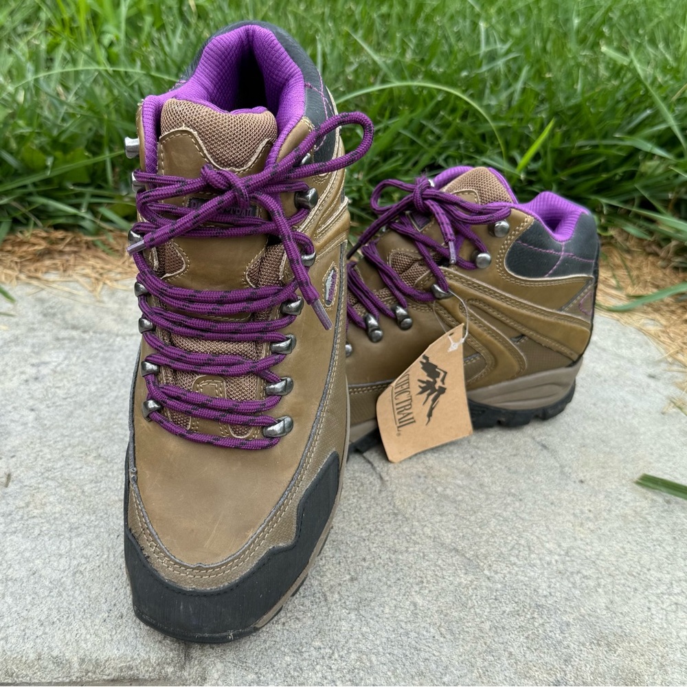 Pacific Trail Rainier Hiking Boots brown and purple women’s size 9